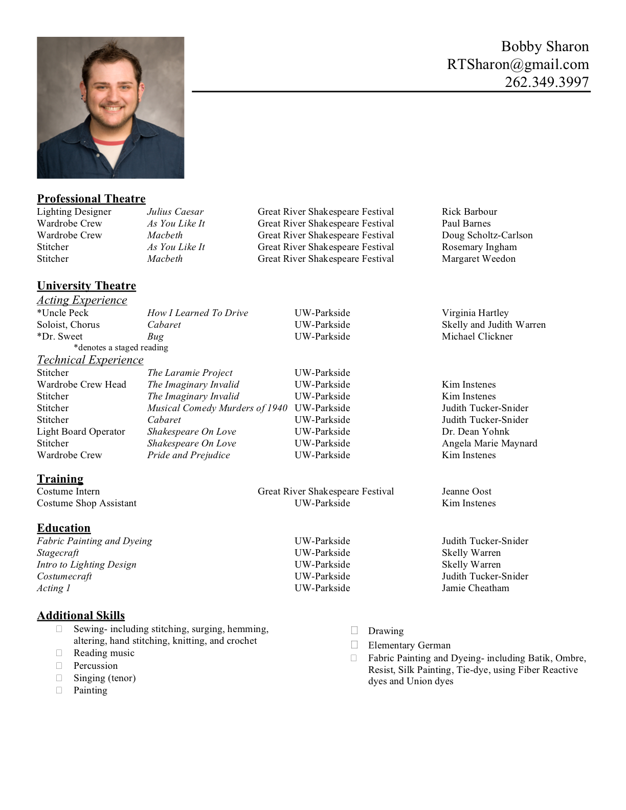 To see more specific cv sample, please check resume format samples 