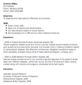 Medical Doctor Resume Sample • All Docs