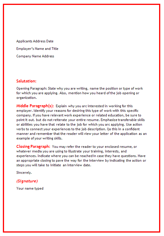 good cover letter for a warehouse job