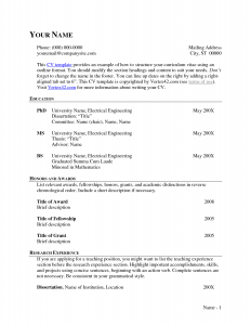 Cv Samples • ALL DOCS