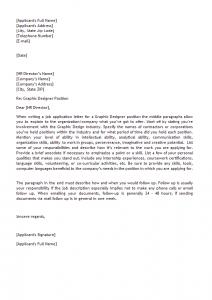 example application letter for graphic designer