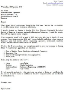 The Content of a Job Application Letter • ALL DOCS